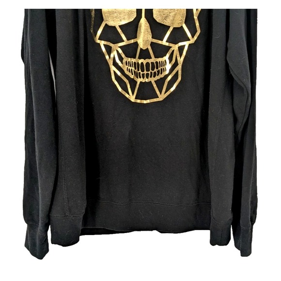 Gold Skeleton Mens Black Sweatshirt SZ 2XL INDEPENDENT TRADING CO. Halloween - Picture 10 of 13